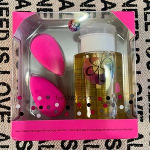 two.bb.clean Pink Beauty Blenders w/Cleanser